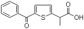 structure of CAS# 33005-95-7, Tiaprofenic acid;2-[5-(Phenylcarbonyl)-2-thienyl]propanoic acid