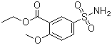 结构式 CAS# 33045-53-3, 2-甲氧基-5-磺酰胺基苯甲酸乙酯