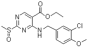 4-(3-Chloro-4-methoxybenzylamino)-5-ethoxycarbonyl-2-methylsulfinylpyrimidine molecular structure (CAS 330785-82-5)