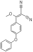 结构式 CAS# 330792-69-3, 2-[(甲氧基)(4-苯氧基苯基)亚甲基]丙二腈