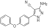 3-Amino-4-cyano-5-(4-phenoxyphenyl)pyrazole molecular structure (CAS 330792-70-6)