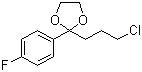 结构式 CAS# 3308-94-9, 2-(3-氯丙基)-2-(4-氟苯基)-1,3-二氧戊烷