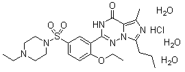 Vardenafil hydrochloride trihydrate molecular structure (CAS 330808-88-3)
