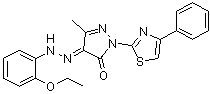 3-Methyl-1-(4-phenyl-2-thiazolyl)-1H-pyrazole-4,5-dione 4-[2-(2-ethoxyphenyl)hydrazone] molecular structure (CAS 331244-89-4)