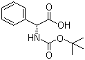 结构式 CAS# 33125-05-2, Boc-D-苯甘氨酸; N-叔丁氧羰基-D-苯甘氨酸