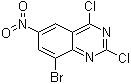 8-Bromo-2,4-dichloro-6-nitroquinazoline molecular structure (CAS 331647-00-8)
