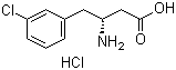 (R)-3-Amino-4-(3-chlorophenyl)butanoic acid hydrochloride molecular structure (CAS 331763-55-4)