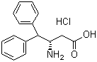structure of CAS# 332062-01-8, (S)-3-Amino-4,4-diphenylbutyric acid hydrochloride;(betaS)-beta-Amino-gamma-phenylbenzenebutanoic acid hydrochloride