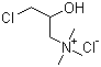 3-氯-2-羟丙基三甲基氯化铵分子结构 (CAS 3327-22-8)