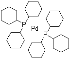 structure of CAS# 33309-88-5, Bis(tricyclohexylphosphine)palladium(0)