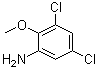 3,5-二氯-2-甲氧基苯胺分子结构 (CAS 33353-68-3)