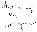 6-Cyano-N,N,2-trimethyl-7-oxo-4,8-dioxa-2,5-diazadec-5-en-3-aminium hexafluorophosphate molecular structure (CAS 333717-40-1)