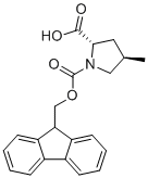 N-(9-芴基甲氧羰基)-(2S,4R)-4-甲基脯氨酸分子结构 (CAS 333777-34-7)