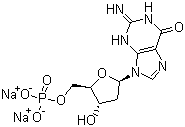 2'-Deoxyguanosine-5'-monophosphoric acid disodium salt molecular structure (CAS 33430-61-4)