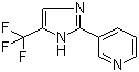 结构式 CAS# 33468-84-7, 3-(4-三氟甲基-1H-咪唑-2-基)吡啶