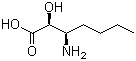(2S,3R)-3-氨基-2-羟基庚酸分子结构 (CAS 334871-10-2)