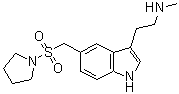 N-Methyl-5-[(1-pyrrolidinylsulfonyl)methyl]-1H-indole-3-ethanamine molecular structure (CAS 334981-12-3)