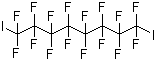 structure of CAS# 335-70-6, 1,8-Diiodoperfluorooctane;Hexadecafluoro-1,8-diiodooctane