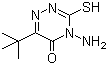 4-Amino-6-(tert-butyl)-3-mercapto-1,2,4-triazin-5(4H)-one molecular structure (CAS 33509-43-2)
