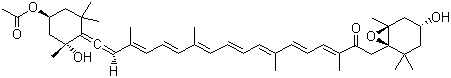 structure of CAS# 3351-86-8, Fucoxanthin;3'-(Acetyloxy)-6',7'-didehydro-5,6-epoxy-5,5',6,6',7,8-hexahydro-3,5'-dihydroxy-8-oxo-beta,beta-carotene