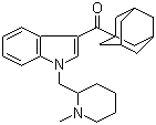 结构式 CAS# 335160-66-2, 1-[(N-甲基-2-哌啶基)甲基]-3-(1-金刚烷甲酰基)-1H-吲哚