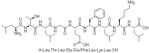 L-Leucyl-L-threonyl-L-leucylglycyl-L-alpha-glutamyl-L-phenylalanyl-L-leucyl-L-lysyl-L-leucine molecular structure (CAS 335242-15-4)