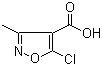 5-氯-3-甲基-4-异噁唑羧酸分子结构 (CAS 3356-99-8)