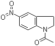 structure of CAS# 33632-27-8, 1-Acetyl-5-nitroindoline;1-(5-Nitro-2,3-dihydro-1H-indol-1-yl)ethanone; 1-(5-Nitro-2,3-dihydro-1H-indol-1-yl)ethan-1-one