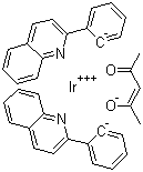 Acetylacetonatobis(2-phenylquinolinato)iridium molecular structure (CAS 337526-95-1)