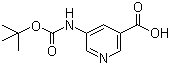 5-[(tert-Butoxycarbonyl)amino]nicotinic acid molecular structure (CAS 337904-92-4)