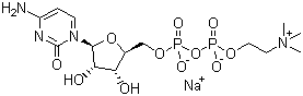 Citicoline sodium molecular structure (CAS 33818-15-4)