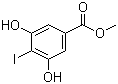 structure of CAS# 338454-02-7, Methyl 3,5-dihydroxy-4-iodobenzoate;3,5-Dihydroxy-4-iodo-benzoic acid methyl ester