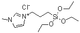 1-[3-(三乙氧基硅烷基)丙基]-3-甲基咪唑鎓氯化物分子结构 (CAS 338741-79-0)