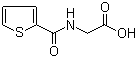结构式 CAS# 33955-17-8, [(噻吩-2-羰基)氨基]乙酸