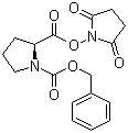 N-苄氧羰基-L-脯氨酸 N-羟基琥珀酰亚胺酯分子结构 (CAS 3397-33-9)