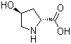 结构式 CAS# 3398-22-9, 反式-4-羟基-D-脯氨酸; (2R,4S)-4-羟基吡咯烷-2-羧酸