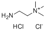 2-氨基-N,N,N-三甲基-乙铵氯化物盐酸盐(1:1:1)分子结构 (CAS 3399-67-5)