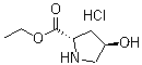 (2S,4R)-4-Hydroxypyrrolidine-2-carboxylic acid ethyl ester hydrochloride molecular structure (CAS 33996-30-4)