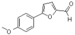 structure of CAS# 34070-33-2, 5-p-Anisylfurfural;5-(4-Methoxyphenyl)-2-furaldehyde; 5-(4-Methoxyphenyl)-2-furancarboxaldehyde; 5-(4-Methoxyphenyl)furfural; 5-(p-Methoxyphenyl)-2-furaldehyde; 5-(p-Methoxyphenyl)-2-furancarboxaldehyde