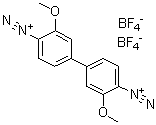 3,3'-二甲氧基联苯-4,4'-二(重氮)二[四氟硼酸盐]分子结构 (CAS 3410-35-3)