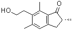 structure of CAS# 34175-96-7, (2R)-2,3-Dihydro-6-(2-hydroxyethyl)-2,5,7-trimethyl-1H-inden-1-one;(2R)-Pterosin B; BI 2; Pterosin B