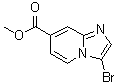 structure of CAS# 342613-63-2, 3-Bromoimidazo[1,2-a]pyridine-7-carboxylic acid methyl ester