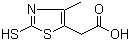 2-Mercapto-4-methyl-5-thiazoleacetic acid molecular structure (CAS 34272-64-5)