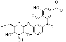 Rhein-8-glucoside molecular structure (CAS 34298-86-7)