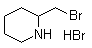 2-(溴甲基)哌啶氢溴酸盐分子结构 (CAS 3433-38-3)