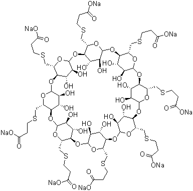 Sugammadex sodium molecular structure (CAS 343306-79-6)