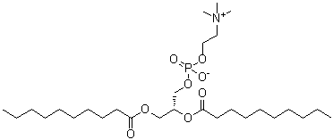 L-二癸酰基磷脂酰胆碱分子结构 (CAS 3436-44-0)