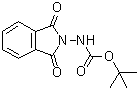 结构式 CAS# 34387-89-8, N-(叔丁氧羰基氨基)邻苯二甲酰亚胺