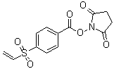 structure of CAS# 343934-41-8, 1-[[4-(Ethenylsulfonyl)benzoyl]oxy]-2,5-pyrrolidinedione;SVSB