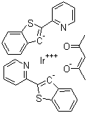 Bis(2-(2'-benzothienyl)pyridinato-N,C3')(acetylacetonate)iridium molecular structure (CAS 343978-79-0)
